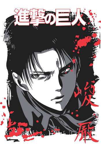 Edición Legión de Reconocimiento Diseño vectorial rostro de Levi Ackerman Shingeki no Kyojin