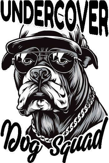 Diseño vectorial monocromático en blanco y negro de un Bulldog con gorra y gafas oscuras estilo mafioso.