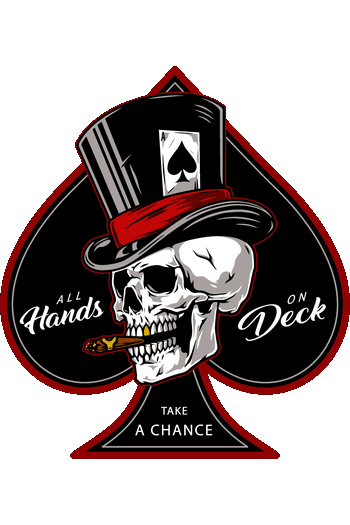 Diseño vectorial de calavera con galera de copa alta, naipe de as de picas y cigarro encendido estilo streetwear para estampado de camisetas.