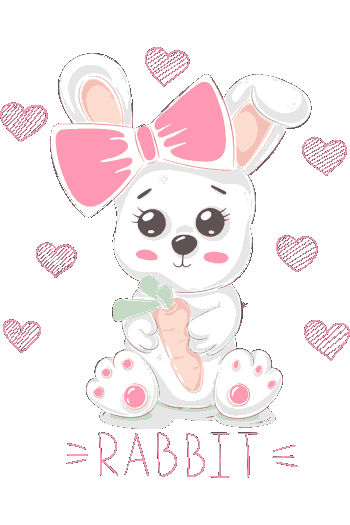 Vector conejito blanco esponjoso con cuerno de unicornio de colores pastel