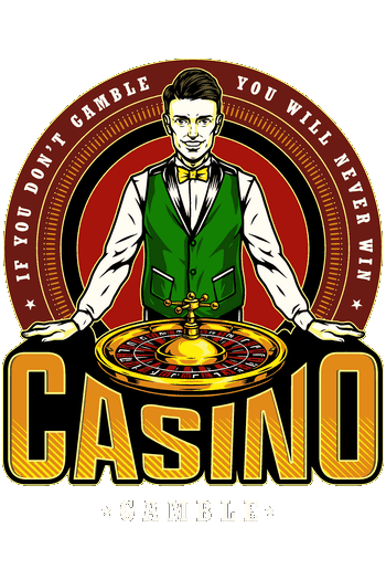 Vintage Hustle & Party Vector clásico de casino con ruleta y crupier para impresión textil y ropa urbana.