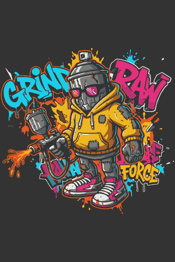 Grind Spray Grind Spray es un spray con cuerpo humano pintando grafitis