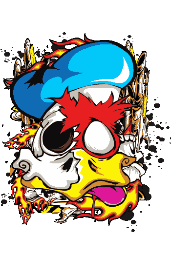 Zombie Cartoon Mashup Ilustracion donald mostuo