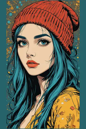 mujer comic realista