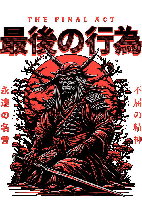 War & Honor Bad Teddy Bratatata, samurai-calavera-katana-the-final-act-japones