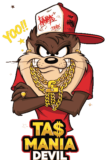 Taz en pose agresiva