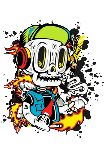 personaje estilo grafiti