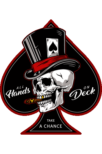 Diseño vectorial de calavera con galera de copa alta, naipe de as de picas y cigarro encendido estilo streetwear para estampado de camisetas.