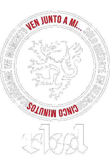 Diseño de texto minimalista en rojo con frases de RBD en semicírculo para estampado de ropa.