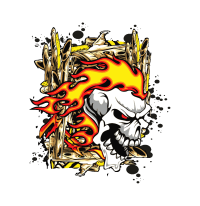 Flaming Skulls