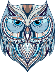 búho tribal estilizado, para realizar manualidades