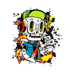 personaje estilo grafiti