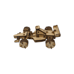 Rompecabezas 3D de automóvil de carreras Fórmula 1 en MDF cortado con láser.