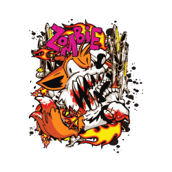 Zorro zombie monstruo
