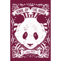 Panda con corona y estilo street royal