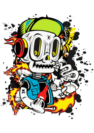 Flaming Skulls