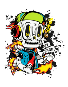 Flaming Skulls