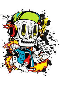 Flaming Skulls