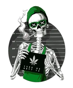 esqueleto fumando vector