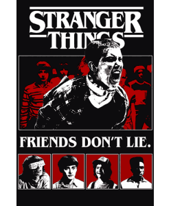 Steve Harrington Friends Don’t Lie Stranger Things con el grupo vectorizado