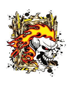 Flaming Skulls