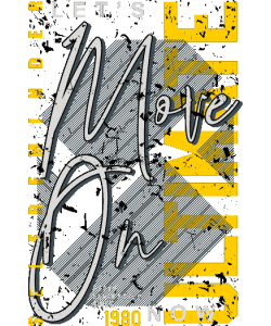Letras bold distressed, rayas grunge, "Since 1980 Now