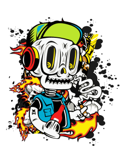 personaje estilo grafiti