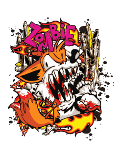 Zorro zombie monstruo