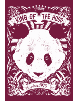 Panda con corona y estilo street royal