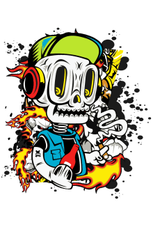 Flaming Skulls