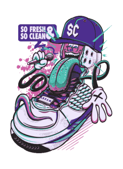vector zapato con la lengua afuera