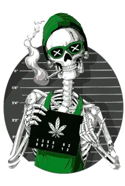 esqueleto fumando vector
