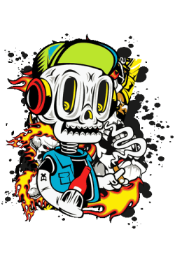 personaje estilo grafiti