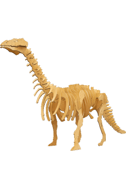 Diseño vectorial brontosaurio 3d para corte laser mdf madera