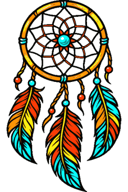 Atrapa-sueños tradicional con aro en degradado naranja-amarillo