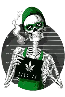 esqueleto fumando vector