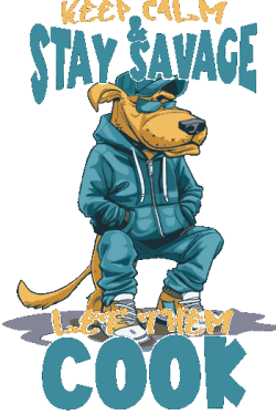 Perro con gorra y lentes en pose relajada