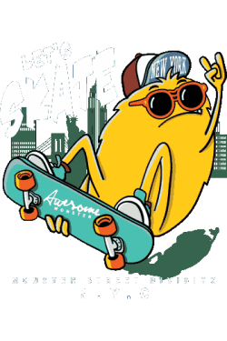 Una ilustración dinámica de un monstruo amarillo desafiando la gravedad 