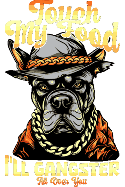 Un perro con gafas de sol y cadenas de oro