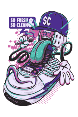 vector zapato con la lengua afuera