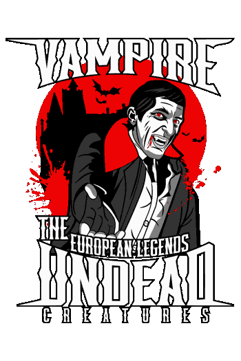 vector de vampire vintage con fondo rojo
