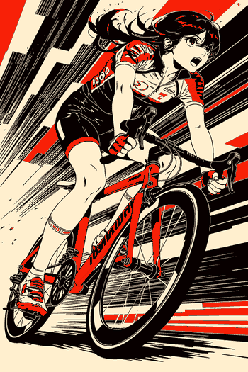 Ilustración vectorial de un corredor de velocidad en un sprint con líneas dinámicas y fondo geométrico
